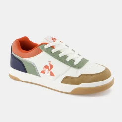 Le Coq Sportif CHAUSSURES ADOChaussures COURT BREAKER ado Opticalwhite/orange Clearance
