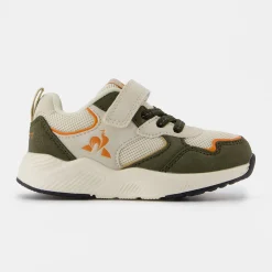 Le Coq Sportif CHAUSSURES BÉBÉChaussures à scratch vert kaki RUNNER bébé Opticalwhite/green New