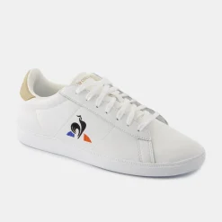 Le Coq Sportif Chaussures COURTSET_2 Homme Opticalwhite/tan Outlet