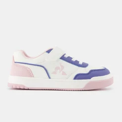 Le Coq Sportif CHAUSSURES ENFANTChaussures à scratch roses COURT BREAKER enfant Opticalwhite/purple Fashion