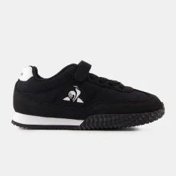 Le Coq Sportif CHAUSSURES ENFANTChaussures noires à scratch VELOCE I enfant Black/opticalwhite Hot