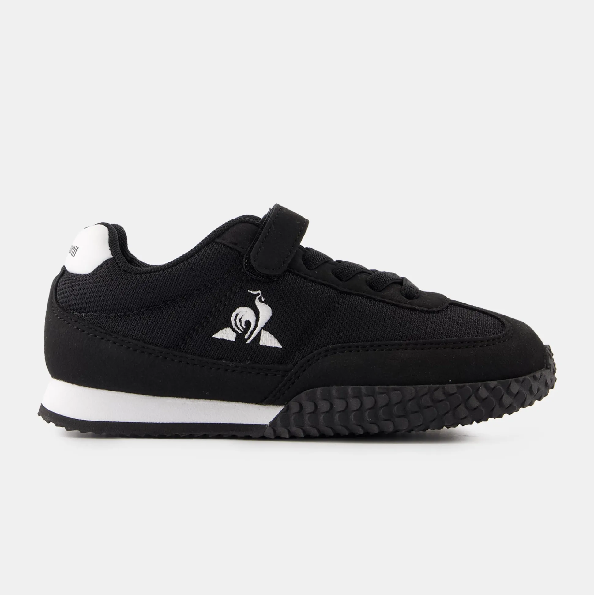 Le Coq Sportif CHAUSSURES ENFANTChaussures noires à scratch VELOCE I enfant Black/opticalwhite Hot