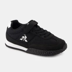 Le Coq Sportif CHAUSSURES ENFANTChaussures noires à scratch VELOCE I enfant Black/opticalwhite Hot