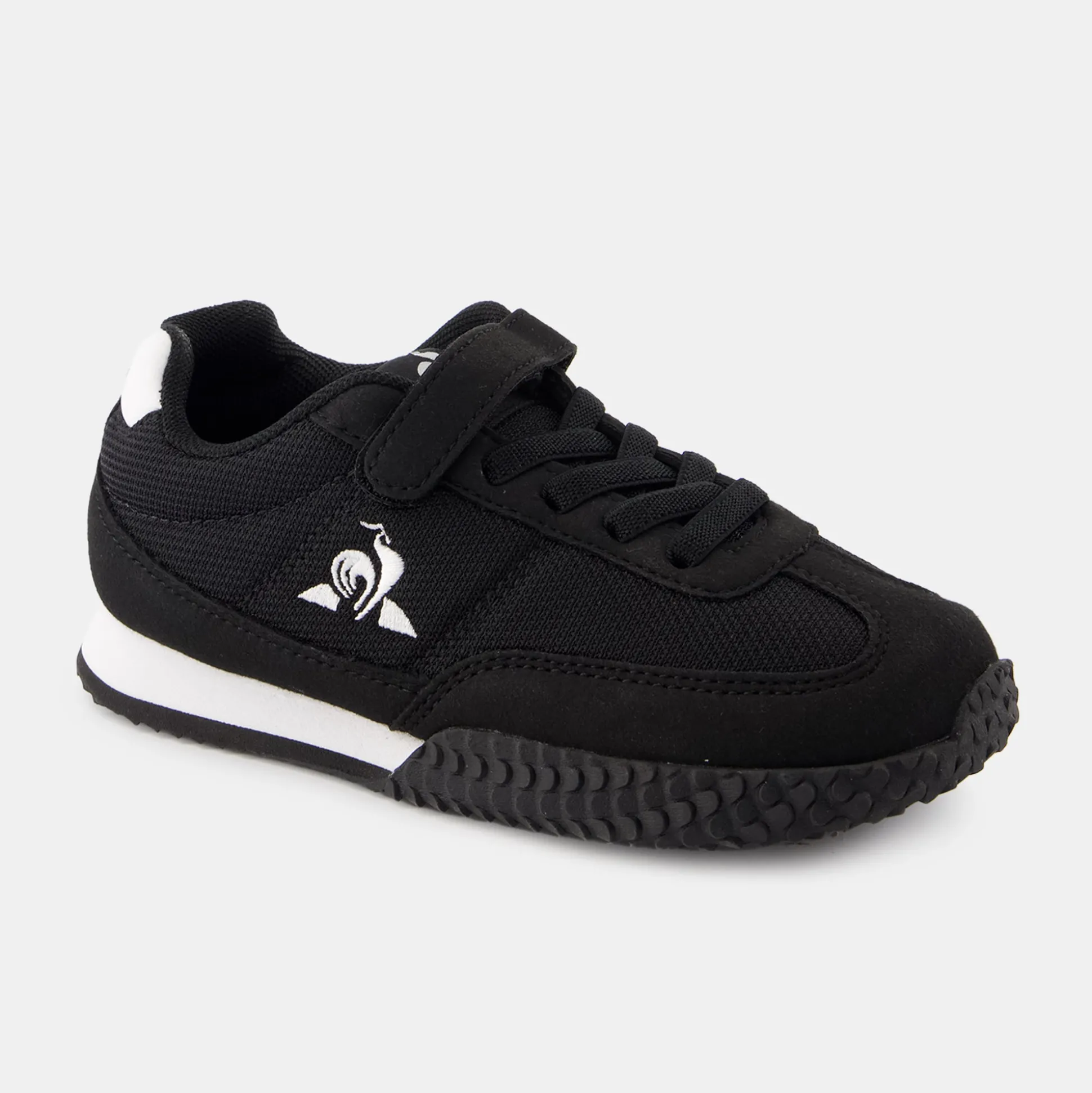 Le Coq Sportif CHAUSSURES ENFANTChaussures noires à scratch VELOCE I enfant Black/opticalwhite Hot