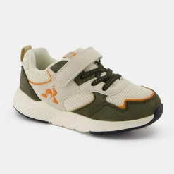 Le Coq Sportif CHAUSSURES ENFANTChaussures à scratch vert kaki RUNNER enfant Opticalwhite/green Hot