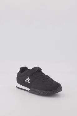 Le Coq Sportif CHAUSSURES ENFANTChaussures noires à scratch VELOCE I enfant Black/opticalwhite Hot