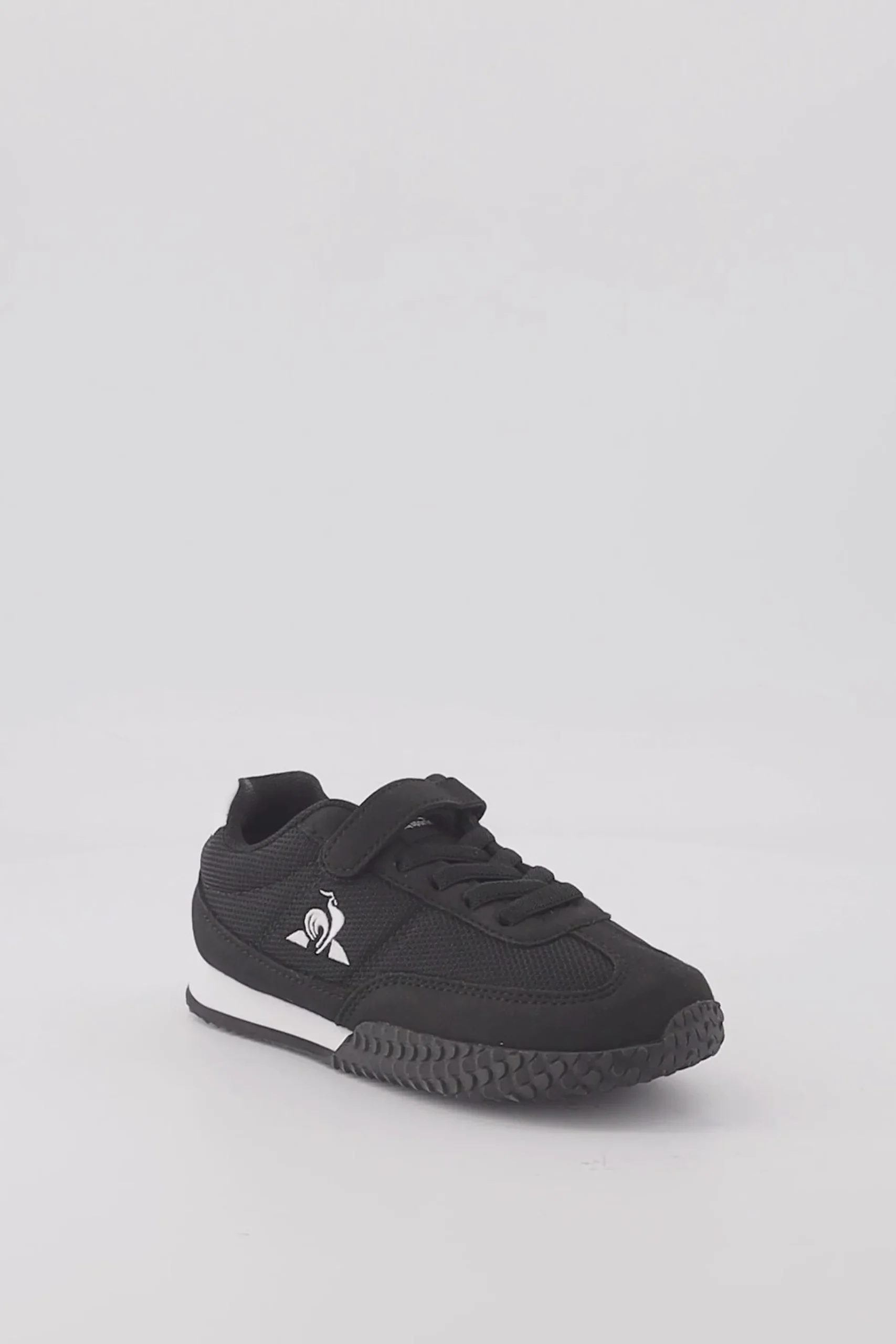 Le Coq Sportif CHAUSSURES ENFANTChaussures noires à scratch VELOCE I enfant Black/opticalwhite Hot