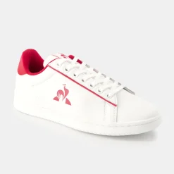 Le Coq Sportif Chaussures LCS COURT CLEAN W Femme Opticalwhite/cerise Clearance