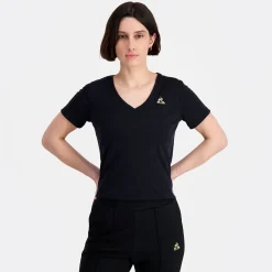 Le Coq Sportif Coq d'OrT-shirt Femme en interlock lyocell/coton Black Flash Sale