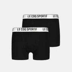 Le Coq Sportif Lot 2 Boxers Homme Black/black New