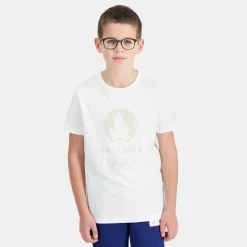 Le Coq Sportif Paris 2024 | T-shirt Enfant Marshmallow Hot