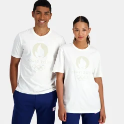 Le Coq Sportif Paris 2024 | T-shirt Unisexe Marshmallow New