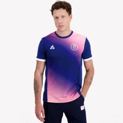 Le Coq Sportif Paris 2024 | T-shirt Homme Bluedepths/pinkcarnation Shop