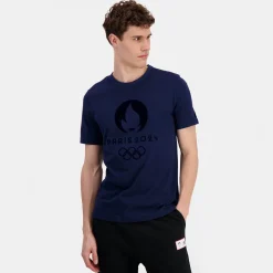 Le Coq Sportif Paris 2024 | T-shirt Unisexe Bleunuit Outlet