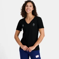 Le Coq Sportif Paris 2024 | T-shirt Femme Black Flash Sale