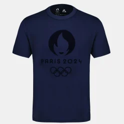 Le Coq Sportif Paris 2024 | T-shirt Unisexe Bleunuit Outlet