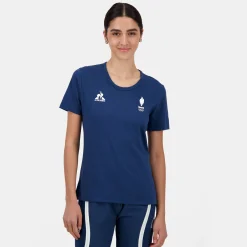 Le Coq Sportif Équipe de France Olympique | Paris 2024T-shirt Équipe de France Femme Insigniablue Best