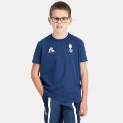 Le Coq Sportif Équipe de France Olympique | Paris 2024T-shirt Équipe de France Enfant Insigniablue Fashion
