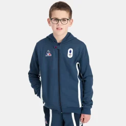 Le Coq Sportif Équipe de France Olympique | Paris 2024Sweat zippé à capuche Équipe de France Enfant New