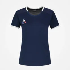 Le Coq Sportif TennisT-shirt Femme Dressblues/newopticalwhite Best Sale