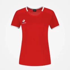 Le Coq Sportif TennisT-shirt Femme Purrouge/newopticalwhite Cheap