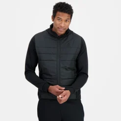 Le Coq Sportif Ton sur tonSweat zippé à capuche hybride déperlant Homme Black Fashion