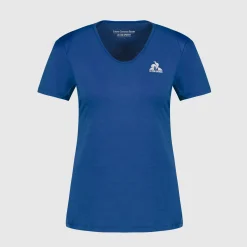 Le Coq Sportif Training PerformanceT-shirt Femme Bleuperf Sale