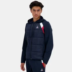 Le Coq Sportif TricoloreSweat zippé à capuche Homme Flash Sale